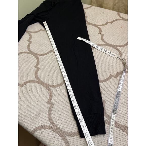 Monroe pull on drawstring tie joggers sweatpants, black, super soft, size large - Picture 3 of 11